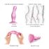 Strap-on-me Curvy S - viļņains, ar piesūcekni aprīkots dildo (rozā)