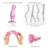 Strap-on-me Curvy S - viļņains, ar piesūcekni aprīkots dildo (rozā)