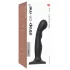 Strap-on-me strap-on dildo ar piesūcekni, izliekts, melns, S izmērs