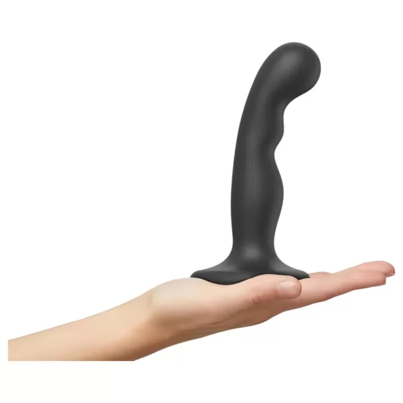Strap-on-me strap-on dildo ar piesūcekni, izliekts, melns, S izmērs