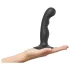Strap-on-me strap-on dildo ar piesūcekni, izliekts, melns, S izmērs