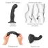 Strap-on-me strap-on dildo ar piesūcekni, izliekts, melns, S izmērs