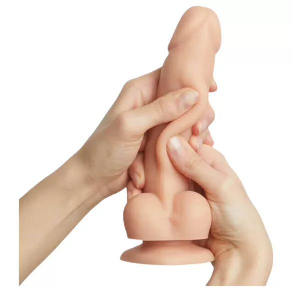 Strap-on-me S - divslāņu dildo ar piesūcekni (miesas krāsas)