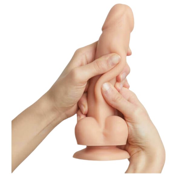 Strap-on-me M - divslāņu, ar piesūcekni dildo (dabīgais)