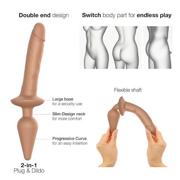 Strap-on-me Swith Realistic L - 2in1 silikona dildo (dabīgs)