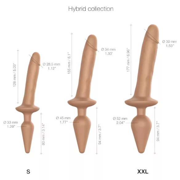 Strap-on-me Switch Realistic L - 2in1 silikona dildo (dabīgs)