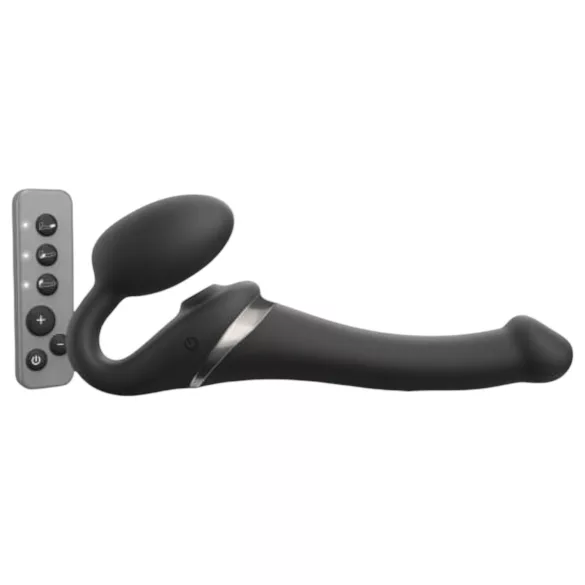 Strap-on-me sieviešu strap-on vibrators ar gaisa viļņiem, melns, S izmērs