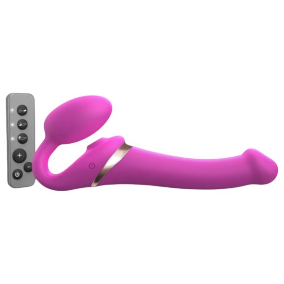 Strap-on-me M - liekams viļņu vibrators (rozā)