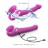Strap-on-me M - liekams viļņu vibrators (rozā)
