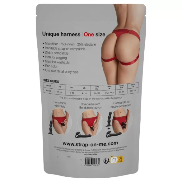 Strap-on-me - apakšbikses ar stiprinājumu dildo XS-XXL sarkanas
