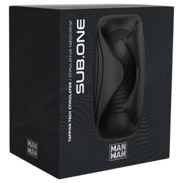 ManWan Sub.One - uzlād./vnt slikātrs masturbators (melns)