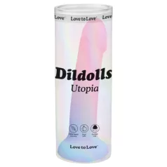 Dildolls Utopia - silikona dīldo ar piesūcēju krāsains
