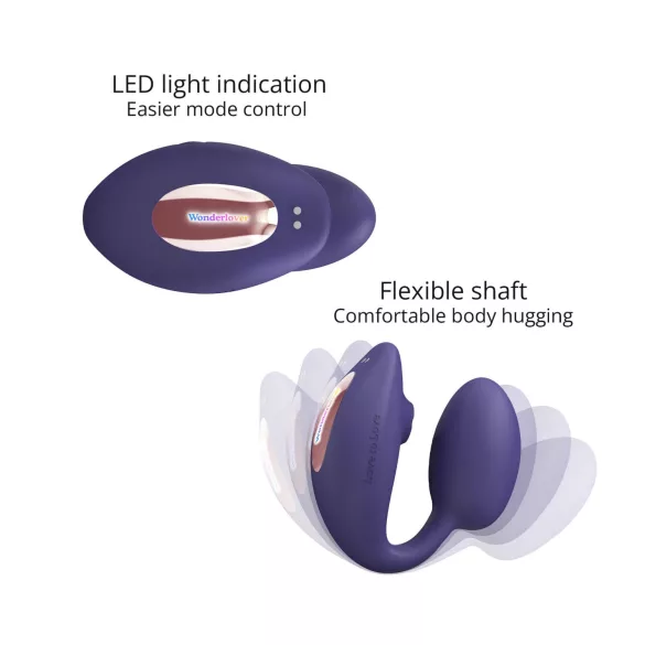 Love to Love Wonderlover - klitora stimulators G-punkta vibrator (tumši violets)