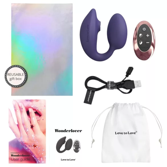 Love to Love Wonderlover - klitora stimulators G-punkta vibrator (tumši violets)