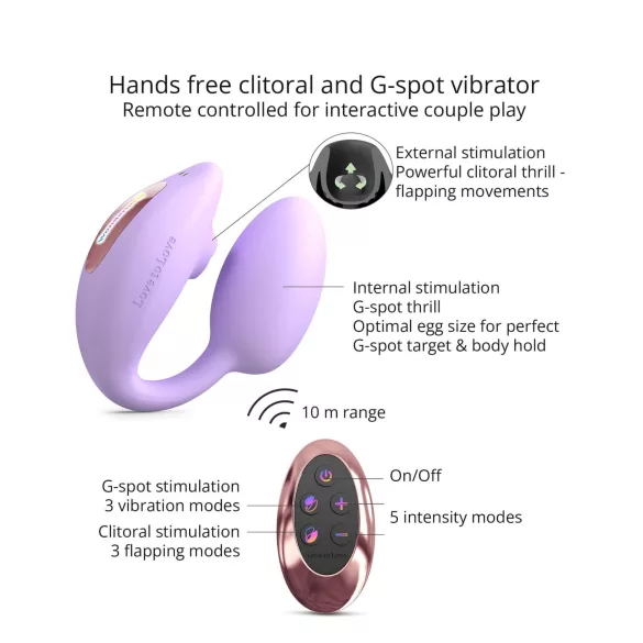 Love to Love Wonderlover - klitora stimulators G punkta vibrators (violets)