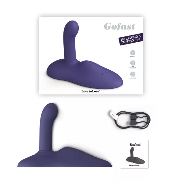 Love to Love GoFast - stumjamais un klitora stimulējošais vibrators ar piesūcekni (zils)