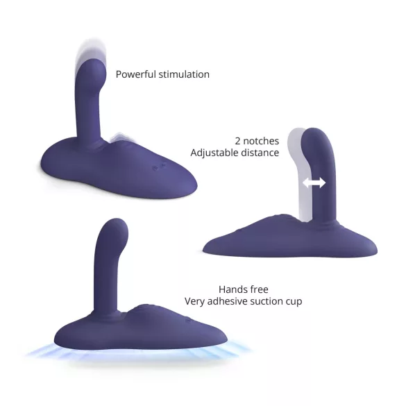 Love to Love GoFast - stumjamais un klitora stimulējošais vibrators ar piesūcekni (zils)