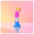 Love to Love Candy Loop - izgaismojošs LED silikona dildo (rozā-zils) - 16,9 cm