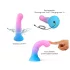 Love to Love Candy Loop - izgaismojošs LED silikona dildo (rozā-zils) - 16,9 cm