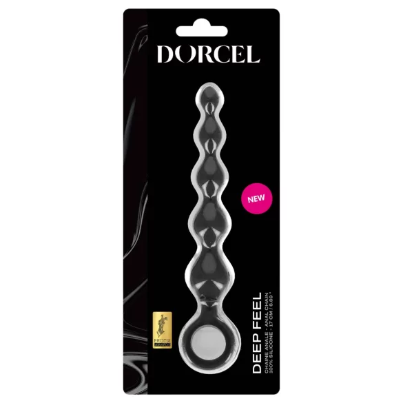 Dorcel Deep Feel - krellīšu anālais dildo (melns)