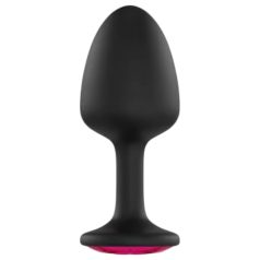   Dorcel anālais plug ar rozā akmeni Geisha Plug Ruby M melns