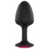Dorcel Geisha Plug Ruby L - rozā akmens anālais plug (melns)