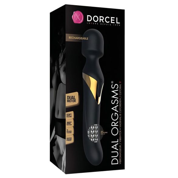 Dorcel Dual Orgasms Gold - 2in1 masētājs vibrators (melns)