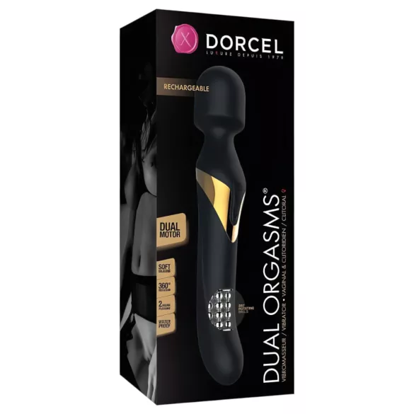 Dorcel divi vienā masāžas vibrators Dual Orgasms Gold melns