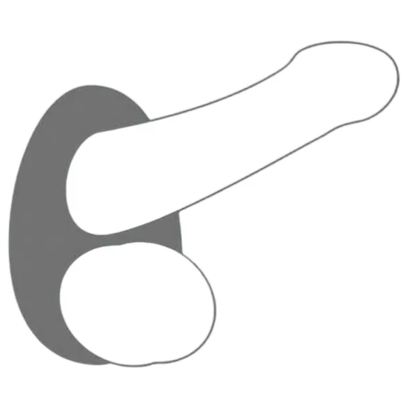 Dorcel šķidra silikona erekcijas gredzens asaras forma pelēks