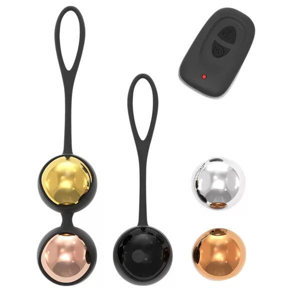 Dorcel Training Balls - radio vadāms, regulējams geišas bumbiņu komplekts