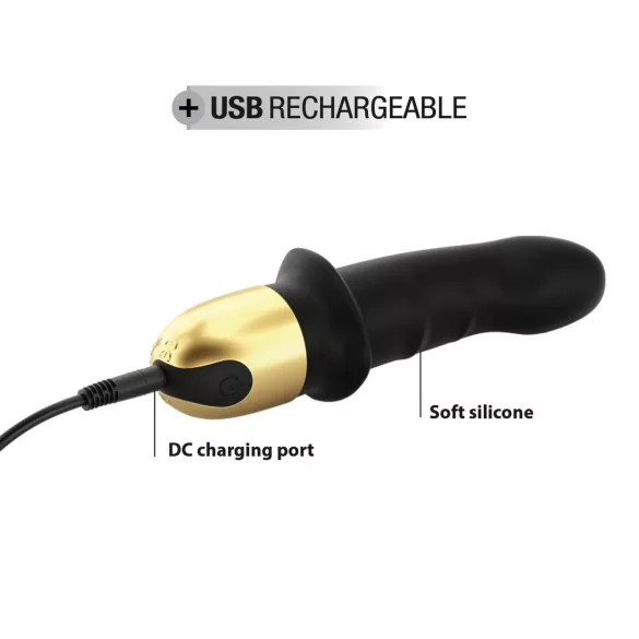 Dorcel Mini Lover 2.0 - akumulators, G-punkta vibrators (melns-zelts)