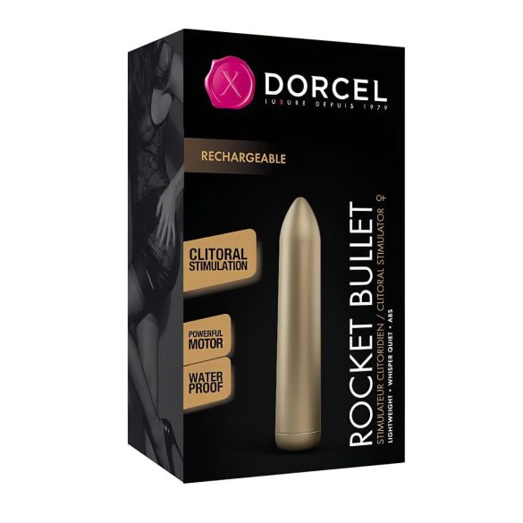 Dorcel vibrators Rocket Bullet uzlādējams zelta krāsā