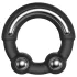 Dorcel Stronger Ring - metāla elementi erekcijas gredzens melns