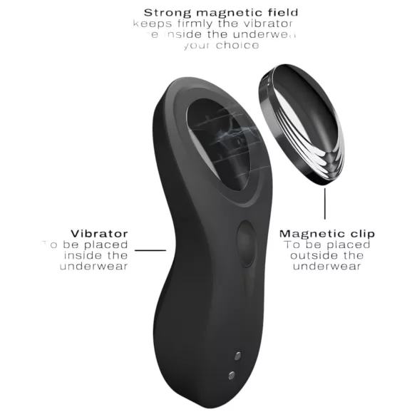 Dorcel Diskrēts Vibs - uzlādējams klitora vibrators (melns)
