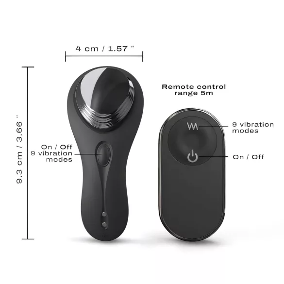 Dorcel Diskrēts Vibs - uzlādējams klitora vibrators (melns)