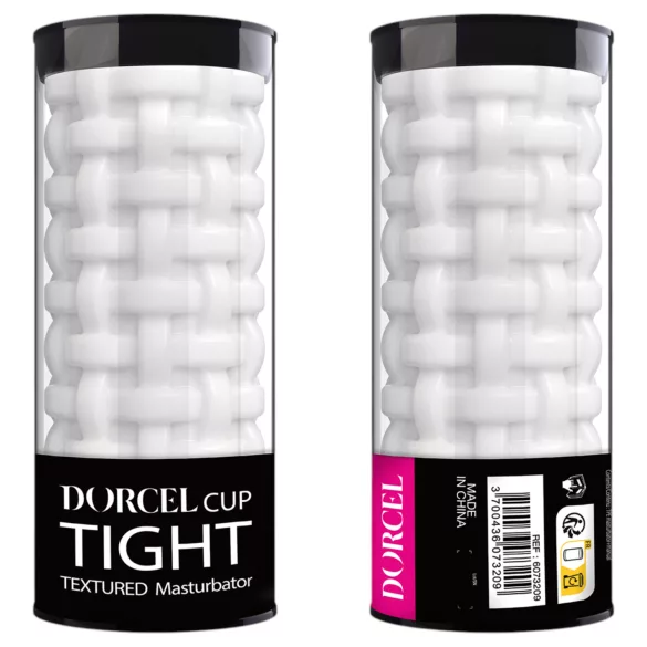 Dorcel Cup Tight - masturbators vīriešiem ar pērļotu kanālu (balts)