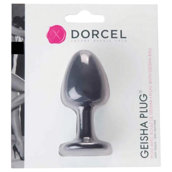Dorcel Geisha Plug M - bumbiņu anālais spraudnis (melns)