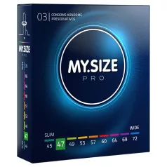   My.Size PRO - prezervatīvi īpašā izmērā - 47 mm (3 gab.)