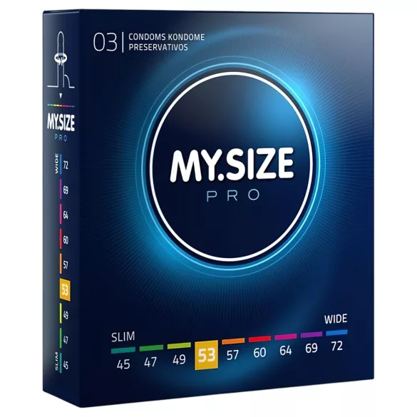 My.Size PRO - prezervatīvi individuālam izmēram - 53 mm (3 gab.)