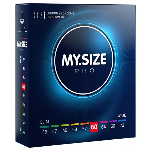 My.Size PRO - prezervatīvi individuālā izmērā - 60 mm (3 gab.)