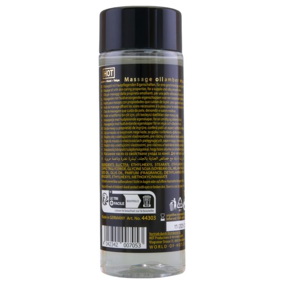 HOT masāžas eļļa ādai ar dzintaru un muskusu 100ml