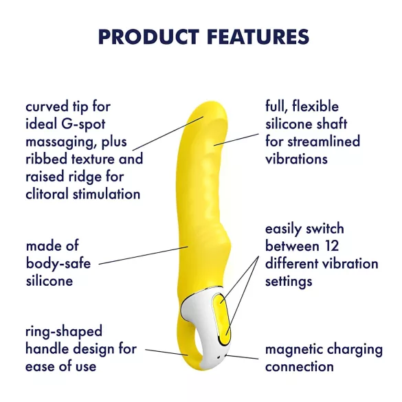 Satisfyer G-punkta vibrators ūdensizturīgs dzeltens Yummy Sunshine