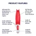 Satisfyer Power Flower - ūdensizturīgs uzlādējams vibrators sarkans