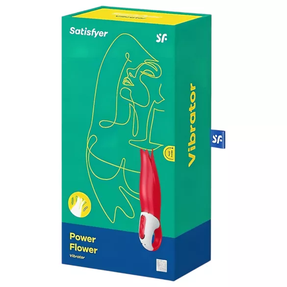 Satisfyer Power Flower - ūdensizturīgs uzlādējams vibrators sarkans