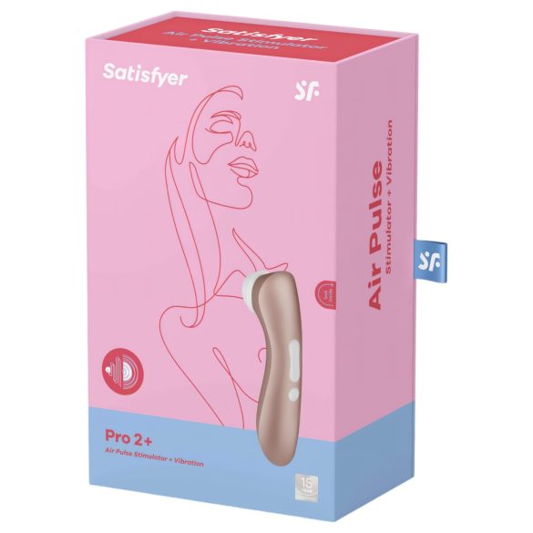 Satisfyer Pro 2+ - klitora stimulators vibrators uzlādējams brūns