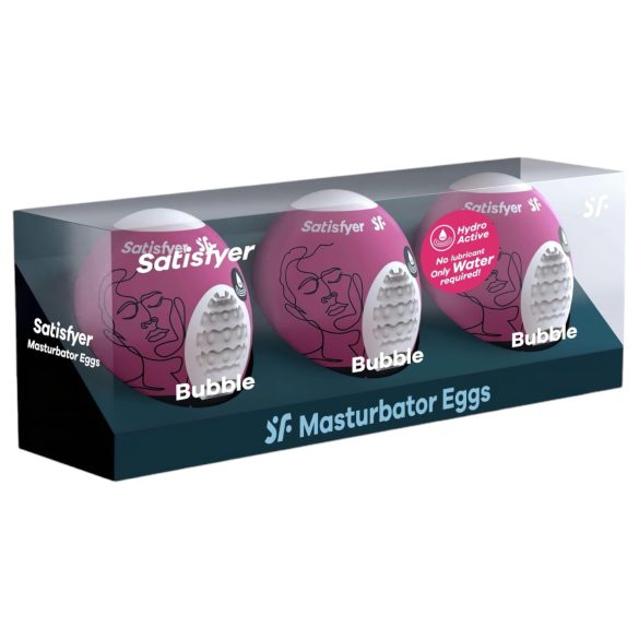 Satisfyer Egg Bubble - masturbators olu forma vīriešiem 3 gab
