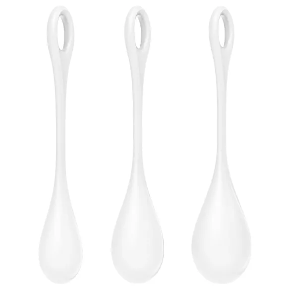 Satisfyer geišas bumbiņu komplekts baltas 3 gab.