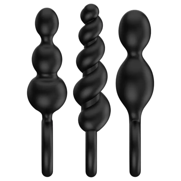 Satisfyer anālais aizbāznis komplekts melns 3 gab