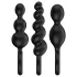 Satisfyer anālais aizbāznis komplekts melns 3 gab