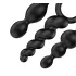 Satisfyer anālais aizbāznis komplekts melns 3 gab